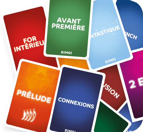 Cartes du jeu DIMOI Jeux toutes édition confondues